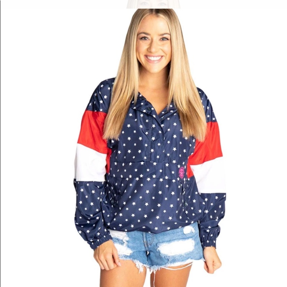 Simply Southern USA Zip Anorak Pullover America